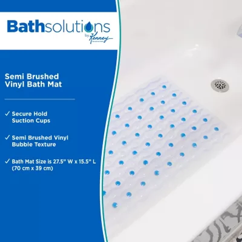 Kenney Semi-Brushed Bath, Shower, and Tub Mat with Suction Cups