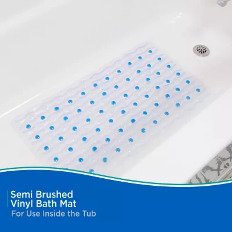 Kenney Semi-Brushed Bath, Shower, and Tub Mat with Suction Cups