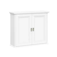 Geneva Two-Door Wall Cabinet with Layered Doors – White