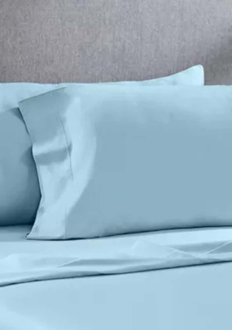 Thread Count Solid Sateen Bed Sheet Set