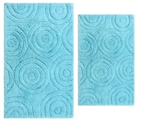 CIRCLES 20X30 24X40 Bath Rug Set