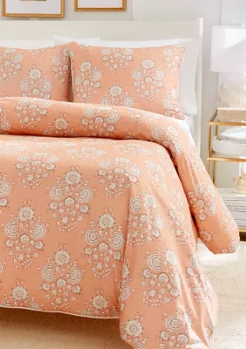 Sutton Flower 3 Piece Comforter Set
