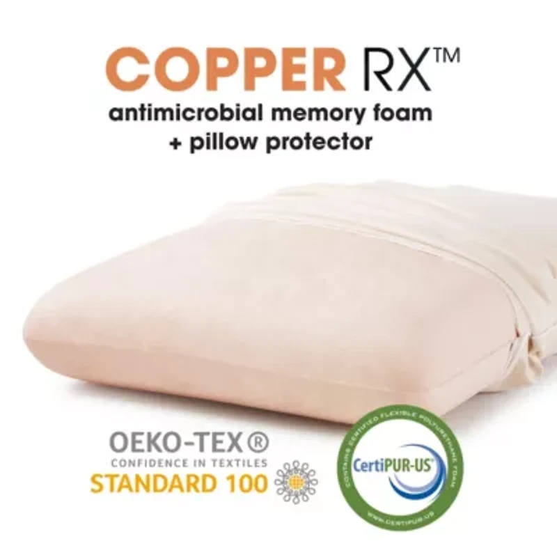 Copper RX Memory Foam Pillow Jumbo