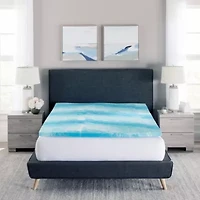 Inch Cooling Gel Swirl Memory Foam Mattress Topper