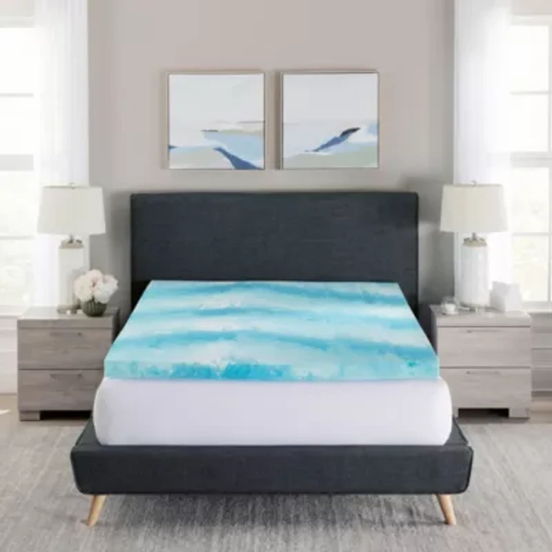 3-Inch Cooling Gel Swirl Memory Foam Mattress Topper