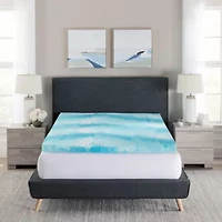 3-Inch Cooling Gel Swirl Memory Foam Mattress Topper