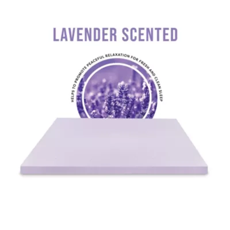 3-Inch Lavender Infused Memory Foam Mattress Topper