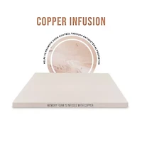 3-Inch Copper Infused Memory Foam Mattress Topper