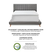 2-Inch Gel-Infused Memory Foam Mattress Topper with Circular-Knit Cover