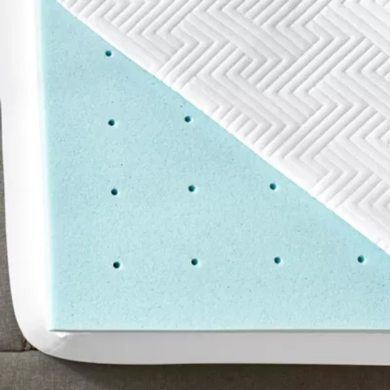 2-Inch Gel-Infused Memory Foam Mattress Topper with Circular-Knit Cover