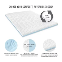 3-Inch Reversible Dual Sided Memory Foam Mattress Topper