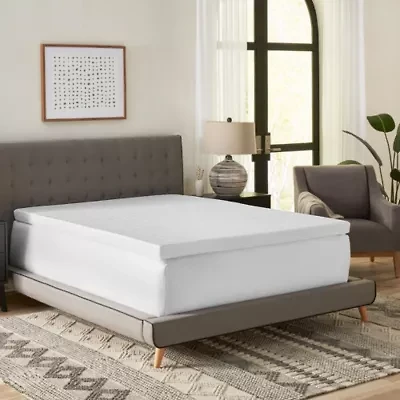 3-Inch Gel-Infused Memory Foam Mattress Topper with Cooling Cover