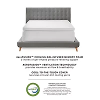 3-Inch Gel-Infused Memory Foam Mattress Topper with Cooling Cover