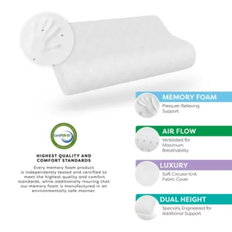 Classic Support Contour Memory Foam Bed Pillow