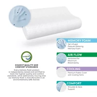 Gel Support Contour Memory Foam Bed Pillow