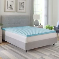 2.5-Inch Gel-Infused Convoluted Memory Foam Mattress Topper