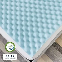 2.5-Inch Gel-Infused Convoluted Memory Foam Mattress Topper