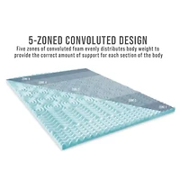 2-Inch Gel-Infused Zoned Convoluted Memory Foam Mattress Topper