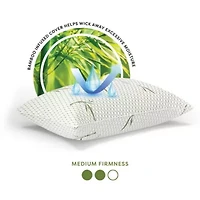 Gel-Infused Memory Foam Cluster Jumbo Bed Pillow with Rayon from Bamboo Infused Cover