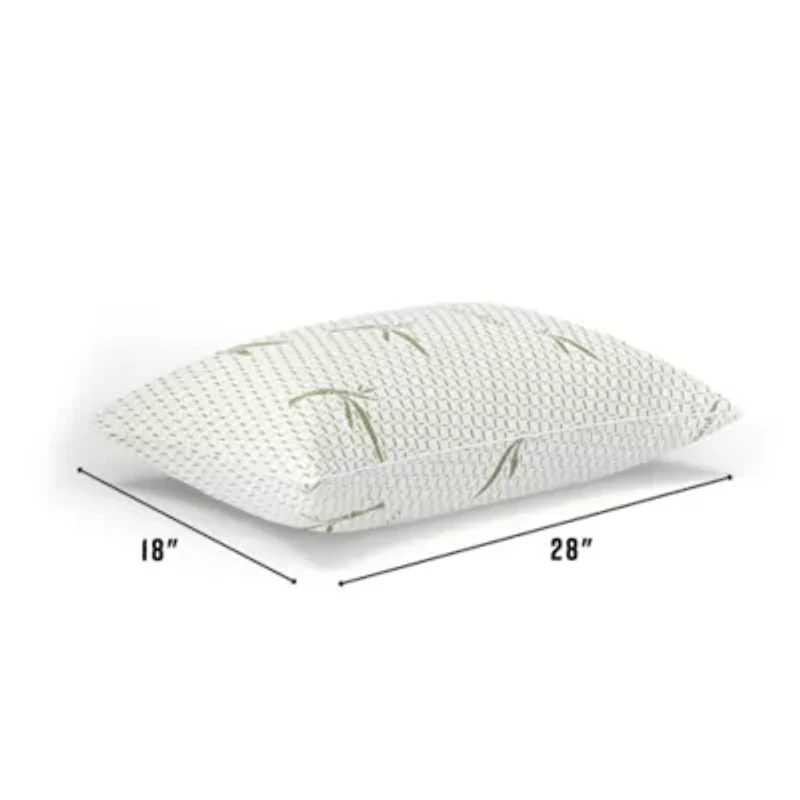 Gel-Infused Memory Foam Cluster Jumbo Bed Pillow with Rayon from Bamboo Infused Cover