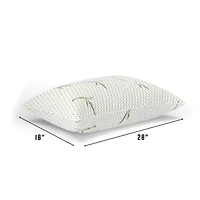 Gel-Infused Memory Foam Cluster Jumbo Bed Pillow with Rayon from Bamboo Infused Cover