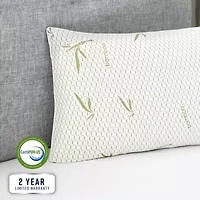 Gel-Infused Memory Foam Cluster Jumbo Bed Pillow with Rayon from Bamboo Infused Cover