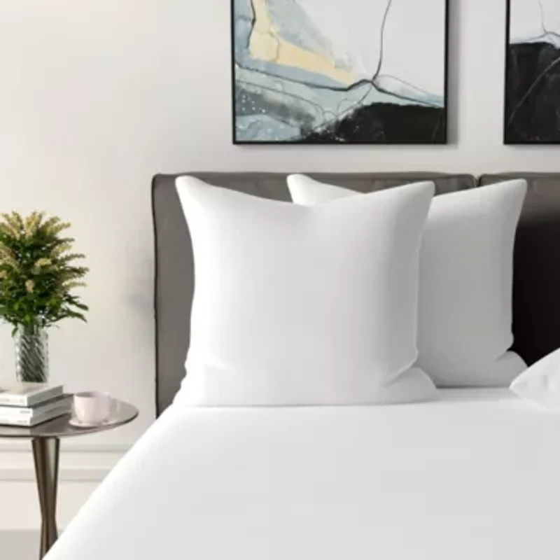 Fiber Filled 27 x 27 Euro Square Pillow Insert - 2 Pack