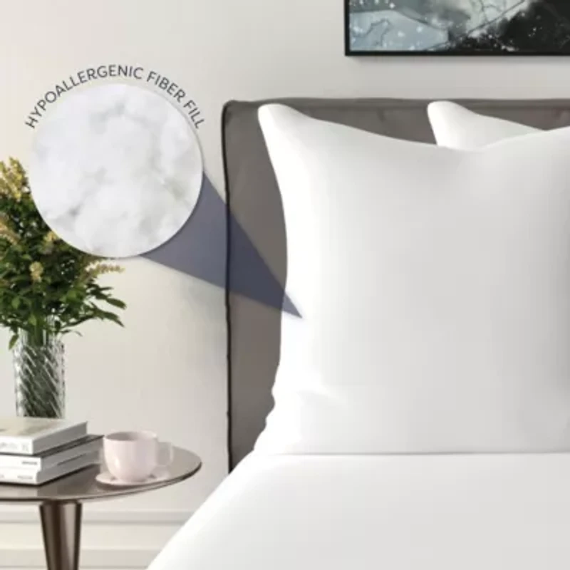 Fiber Filled 27 x 27 Euro Square Pillow Insert - 2 Pack