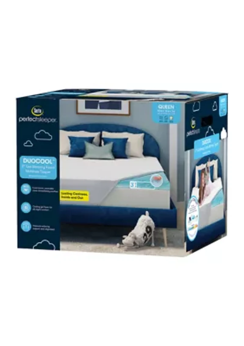 DuoCool 3" Memory Foam Mattress Topper