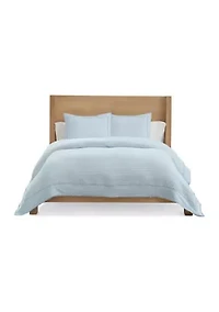 Skylar Blue 3 Piece Quilt Set