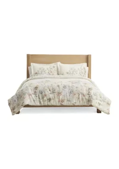 Falling Floral 3 Piece Comforter Set