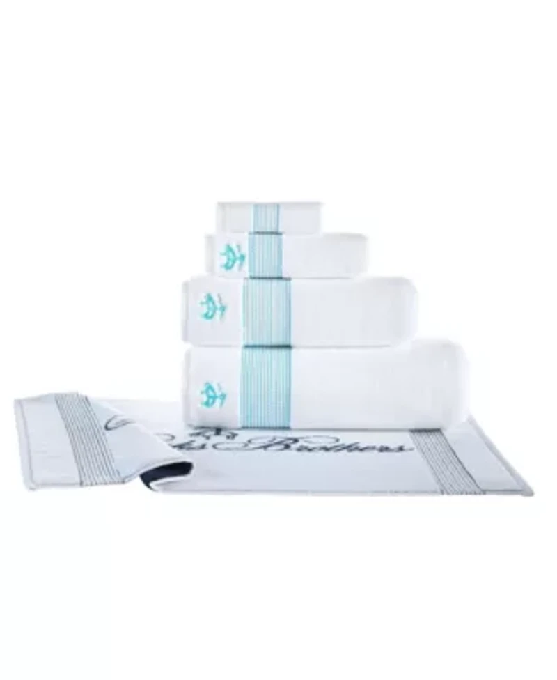 Rope Stripe Border Bath Towel