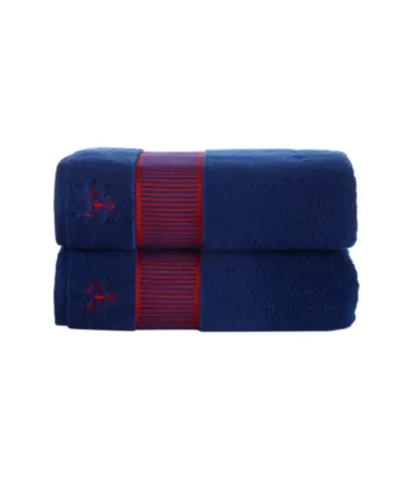 Fancy Border 2 pcs Bath Towels