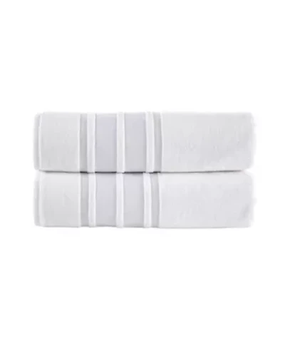Contrast Border 2 pcs Bath Sheets