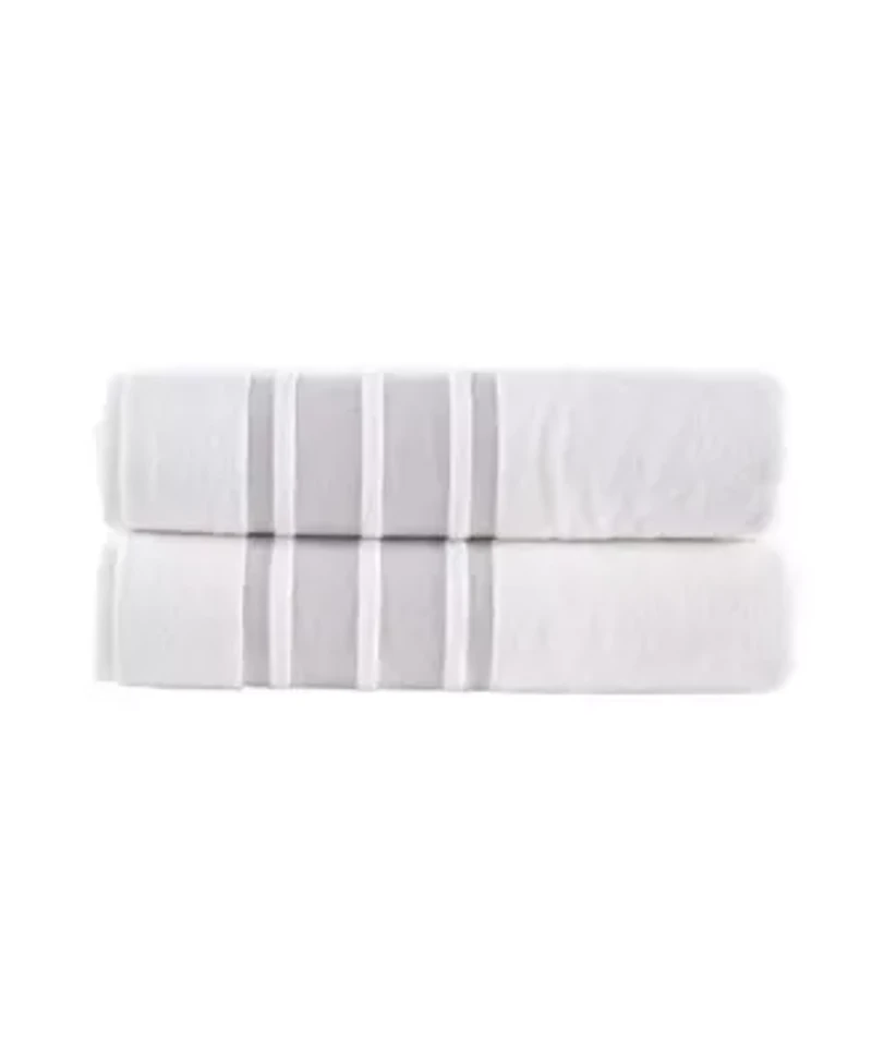 Contrast Border 2 pcs Bath Sheets