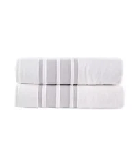 Contrast Border 2 pcs Bath Sheets