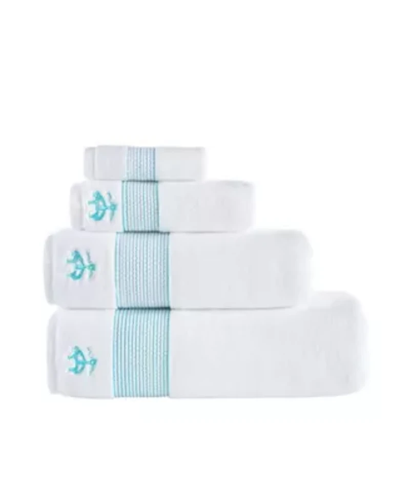 Rope Stripe Border 2 pcs Bath Sheets