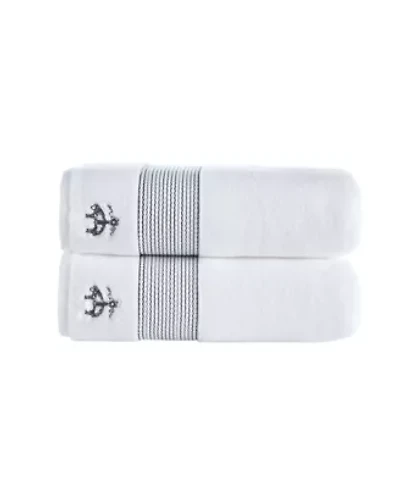 Rope Stripe Border 2 pcs Bath Towels