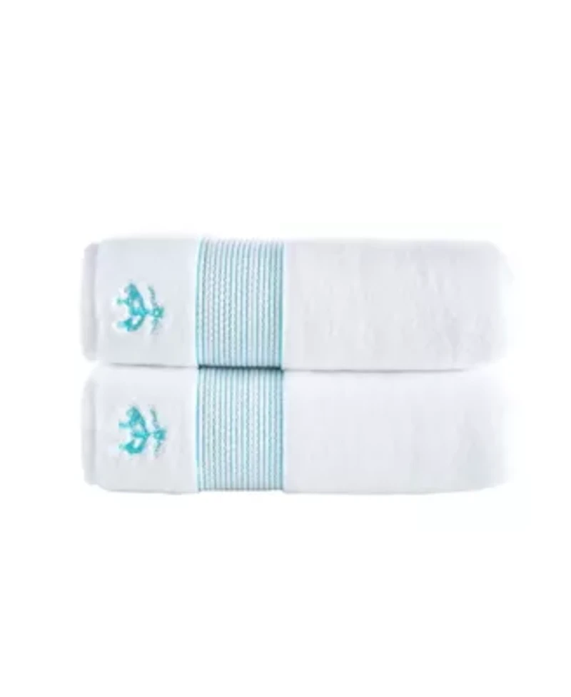 Rope Stripe Border 2 pcs Bath Towels