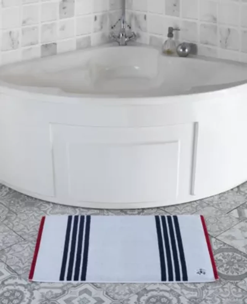 Nautical Blanket Stripe Bath Mat