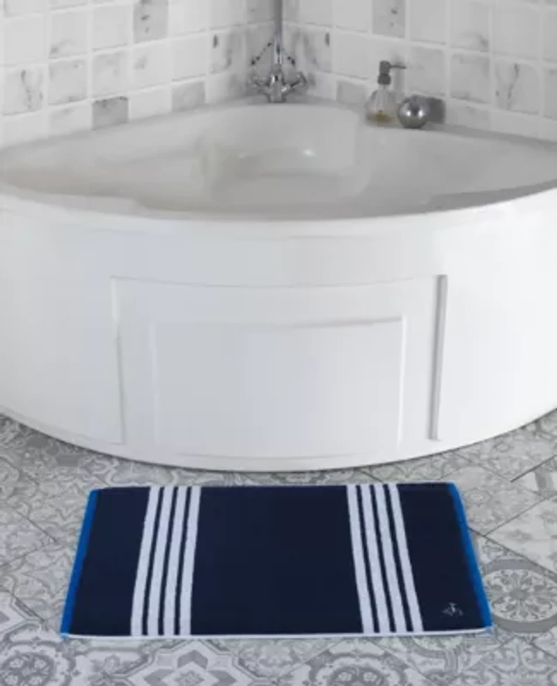 Nautical Blanket Stripe Bath Mat