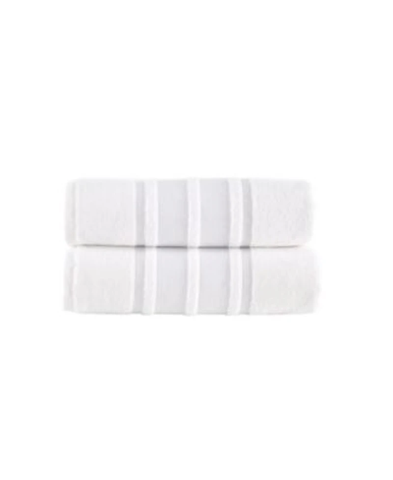 Contrast Border 2 pcs Bath Towels