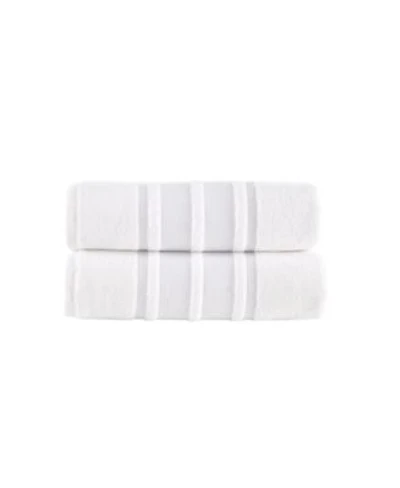 Contrast Border 2 pcs Bath Towels