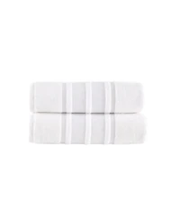 Contrast Border 2 pcs Bath Towels