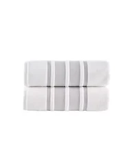 Contrast Border 2 pcs Bath Towels