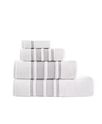 Contrast Border 2 pcs Bath Towels