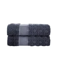 Circle Square 2 pcs Bath Towels