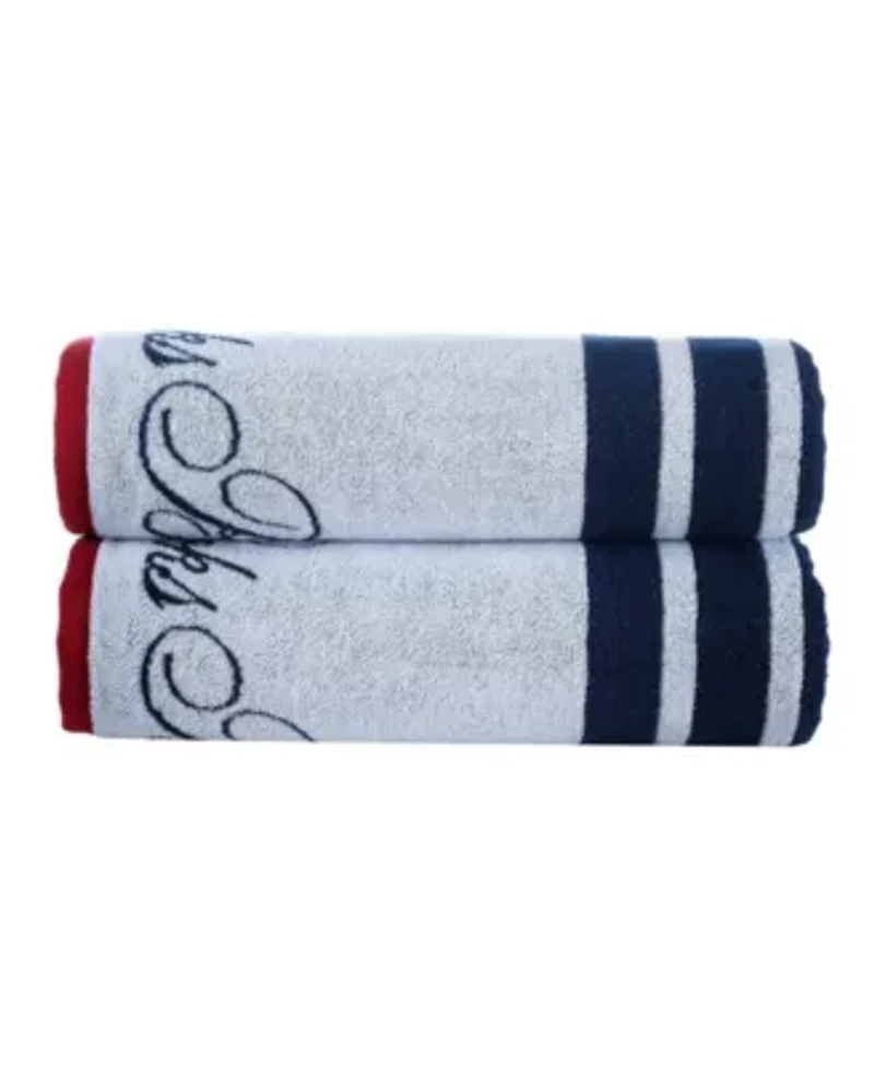 Nautical Blanket Stripe 2 pcs Bath Sheets