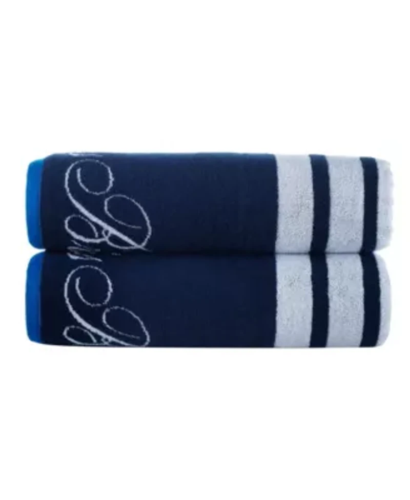Nautical Blanket Stripe 2 pcs Bath Sheets