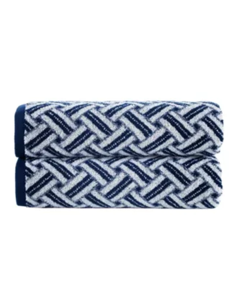 Criss Cross Stripe 2 pcs Bath Sheets